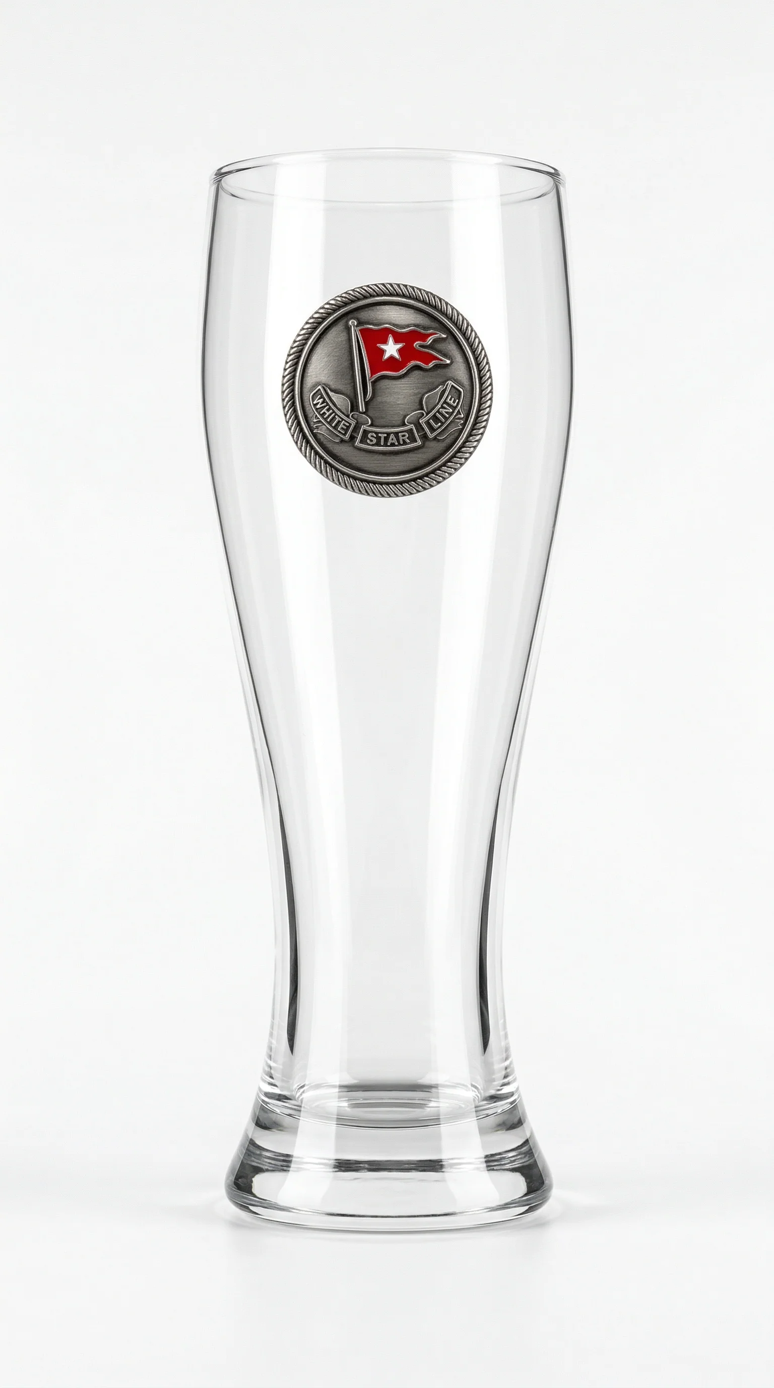 White Star Line Beer Glass – Silver & Red Flag Edition